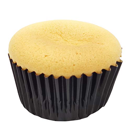 Mombake Standard Black Foil Cupcake Liners Muffin Baking Cups for Party and More, 100-Count