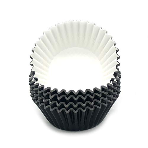 Mombake Standard Black Foil Cupcake Liners Muffin Baking Cups for Party and More, 100-Count