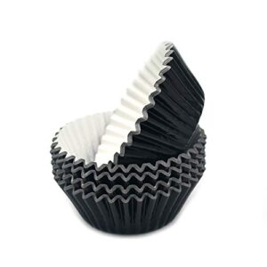 Mombake Standard Black Foil Cupcake Liners Muffin Baking Cups for Party and More, 100-Count