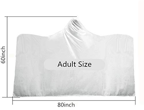 Irisbell Hooded Blanket Cape Wrap Baseball Softball Soccer Soft Wearable Blanket Hooded Throw Poncho 60''H x 80''W (Soccer-1, 80''x60'')