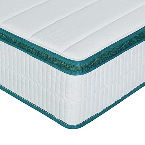 Oleesleep 13 Inch Dual Layered Gel Hybrid Memory Foam Mattress, CertiPUR-US Certified, Green, King