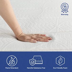 Oleesleep 13 Inch Dual Layered Gel Hybrid Memory Foam Mattress, CertiPUR-US Certified, Green, King