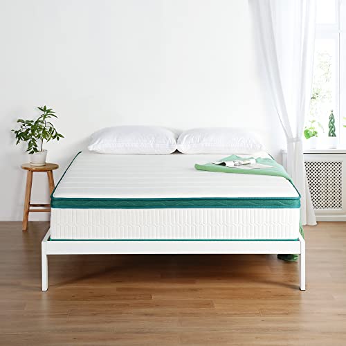 Oleesleep 13 Inch Dual Layered Gel Hybrid Memory Foam Mattress, CertiPUR-US Certified, Green, King