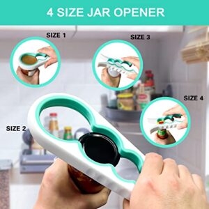 Jar Opener for Weak Hands, Jar Opener for Seniors Multi-Function Non Slip Rubber Jar Opener Gripper Pad Lid Twist Gripper, Jar Bottle Lid Can Opener Kit for Low Strength, Elderly