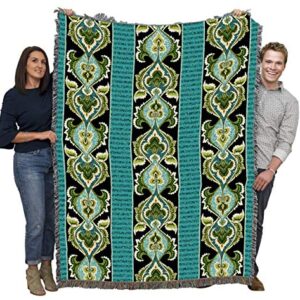 Pure Country Weavers William Morris Ivy Blanket - Arts & Crafts - Gift Tapestry Throw Woven from Cotton - Made in The USA (72x54)