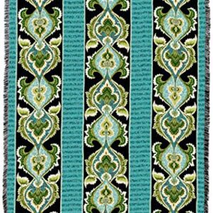 Pure Country Weavers William Morris Ivy Blanket - Arts & Crafts - Gift Tapestry Throw Woven from Cotton - Made in The USA (72x54)