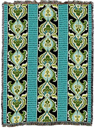 Pure Country Weavers William Morris Ivy Blanket - Arts & Crafts - Gift Tapestry Throw Woven from Cotton - Made in The USA (72x54)