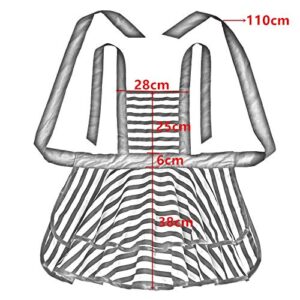 Hyzrz Lovely Handmade Cotton Retro Aprons for Women Girls Cake Kitchen Cook Apron for Mother's Gift (Black)