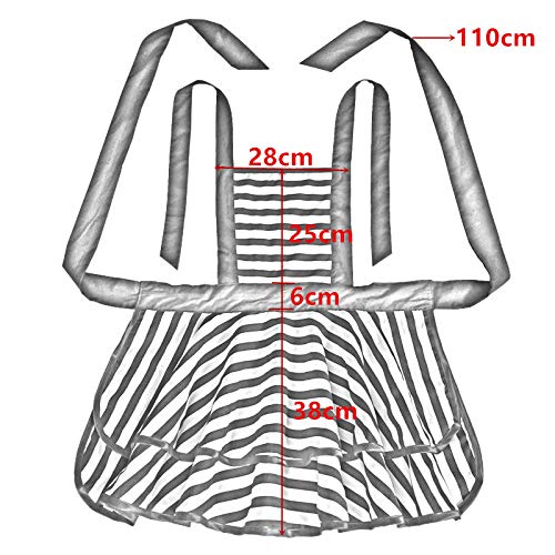 Hyzrz Lovely Handmade Cotton Retro Aprons for Women Girls Cake Kitchen Cook Apron for Mother's Gift (Black)