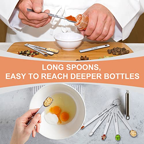 Measuring Cups and Spoons Set, 7 Stainless Steel Nesting Measuring Cups & 7 Spoons, 1 + Leveler & 5 Mini Measuring Spoons, Kitchen Measuring Spoons and Cups for Cooking & Baking, Set of 20