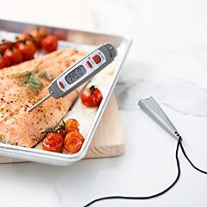 Taylor Waterproof Digital Instant Read Meat Food Grill BBQ Kitchen Cooking Thermometer, Comes with Sleeve Extender and Lanyard