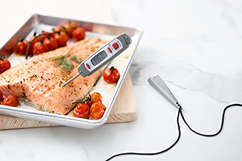 Taylor Waterproof Digital Instant Read Meat Food Grill BBQ Kitchen Cooking Thermometer, Comes with Sleeve Extender and Lanyard