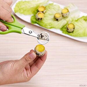 2Pcs Stainless Steel Quail Egg Scissors - Egg Slicer Pigeon Clipper Shell Separator Quail Egg Peeler Kitchen Scissor Egg Cracker - Scissor Cooking Cutter Quail Egg Cutter - Kitchen Shear for Salad