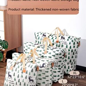 Heavy Duty Oversized Storage Bag for Moving, College Dorm, Traveling, Camping, Packing Supplies, Clothing, Quilt, Organizer Tote, Reusable and Sustainable (Treelet 75L-L)