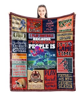 football gifts for boys- football coach gifts men/women - boys football gifts gifts football players/lovers football team gifts gifts who love football blanket 50'' x 60'' (football gift, 60x50in)