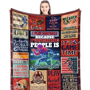 Football Gifts for Boys- Football Coach Gifts Men/Women - Boys Football Gifts Gifts Football Players/Lovers Football Team Gifts Gifts Who Love Football Blanket 50'' x 60'' (FOOTBALL GIFT, 60X50IN)