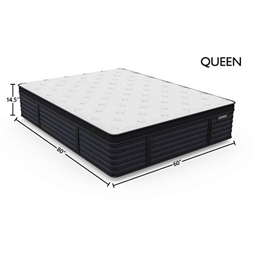 DreamSuite Cool Latex Hybrid EuroTop Mattress 14.5-inch, Queen, Firm