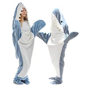 shark blanket adult, shark onesie blanket adult, shark blanket hoodie, wearable blanket adult, shark blanket super soft cozy flannel hoodie (l (67 inches long))