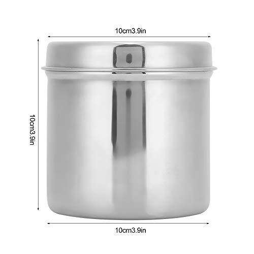 Stainless Steel Cotton Ball Cup Jar Container Storage Organizer Canister with Lid for Home Hospital Use Placing Medicine Ointment Cotton Balls Gauze Dressings