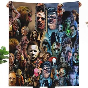 horror soft throw blanket halloween scary movies fans blankets breathable lightweight throws blanket for couchs sofas beds 40"x50"-7