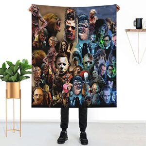 Horror Soft Throw Blanket Halloween Scary Movies Fans Blankets Breathable Lightweight Throws Blanket for Couchs Sofas Beds 40"X50"-7