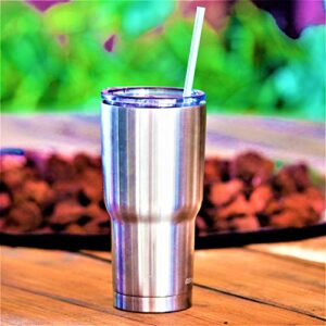 Drinking Straws By Green Direct - Disposable 10.75 inches Plastic Straws individually wrapped - Extra Long & Thick for use with any Jumbo Cup or Water Bottle - BPA Free - Clear Pack of 300