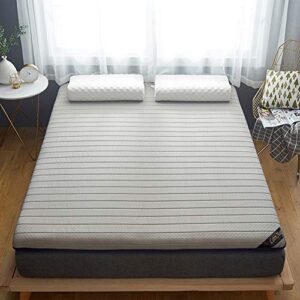 100% natural latex mattress,breathable super soft foldable tatami mattress for single double guest bedroom kids room gray king:180x200cm