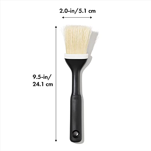 OXO Good Grips Natural Pastry Brush | Natural Boar Bristles | Non-slip Grip | Dishwasher Safe | Ideal for Butter, Oil, and Baking