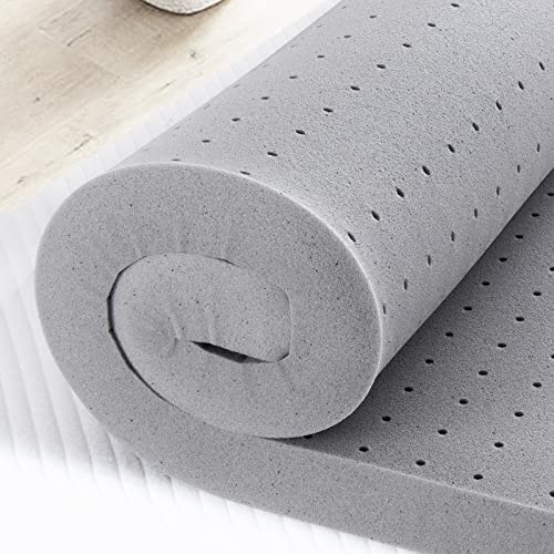 Maxzzz 3 Inch Mattress Topper King - Gel Memory Foam Mattress Topper Bamboo Charcoal Bed Topper for Soft & Cooling Sleep and Pressure Relieve, CertiPUR-US Certified