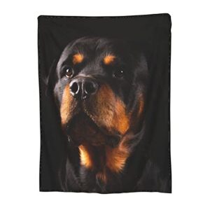 Rottweiler Cute Dog Charm Quiet Full Fleece Throw Cloak Wearable Blanket Flannel Fluffy Comforter Quilt Nursery Bedroom Bedding King Size Plush Soft Cozy Air Conditioner Blanket