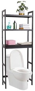 bathroom over the toilet organizer storage rack with adjustable shelves 3 tier bamboo freestanding shelf plant stand multipurpose organizer space saver for laundry, balcony，brow