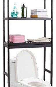 Bathroom Over The Toilet Organizer Storage Rack with Adjustable Shelves 3 Tier Bamboo Freestanding Shelf Plant Stand Multipurpose Organizer Space Saver for Laundry, Balcony，Brow