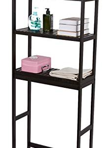 Bathroom Over The Toilet Organizer Storage Rack with Adjustable Shelves 3 Tier Bamboo Freestanding Shelf Plant Stand Multipurpose Organizer Space Saver for Laundry, Balcony，Brow