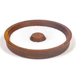 Cork & Mill Margarita Salt Rimmer, Acacia Wood Glass Rimmer, Sugar and Salt Rimmer for Wide Glasses up to 5.5 Inches