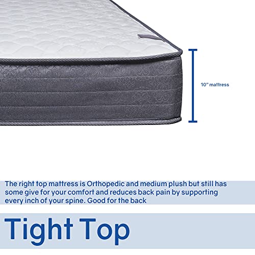 Nutan 10-Inch Medium plush Tight top Innerspring Fully Assembled Mattress, Good For The Back Queen