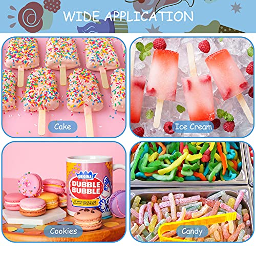 50 Pieces Ice Cream Cakesicle Boxes Set Include 25 Pieces Clear PET Cake Boxes Plastic Candy Gift Bags and 25 Pieces Wooden Sticks Treat Boxes for DIY Baking Wedding Baby Shower Kids Birthday Party