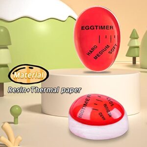 ZILLEEN Boiled Egg Timer for Boiling Eggs Boiler Timer That Changes Color When Done,Classic Red 3 Pack