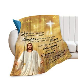 jesus christ throw soft cozy blanket christian easter fleece blanket gifts for women man adults inspirational scripture religious faith pigeon cross bible verse warm blanket couch decor 40''x50''