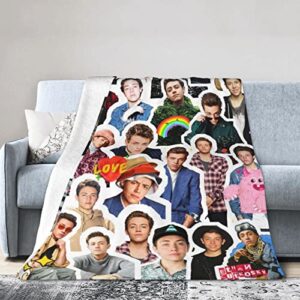 Blanket Ethan Cutkosky as Carl Gallagher Soft and Comfortable Warm Fleece Blanket for Sofa,Office Bed car Camp Couch Cozy Plush Throw Blankets Beach Blankets …