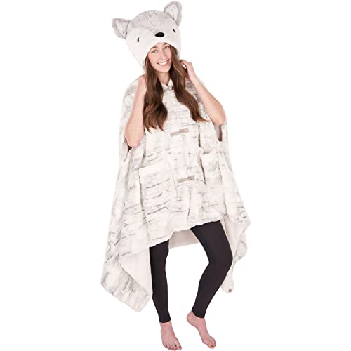 Cozy Critter Wrap Blanket for Adult|Cute Animal Designs |Super Soft and Warm| Oversized Blanket - Critter Wrap Fox