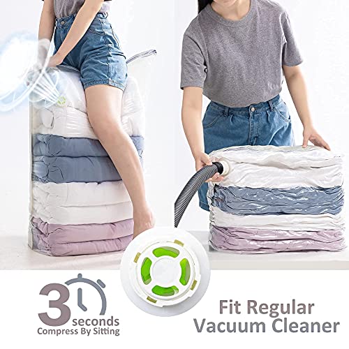 TAILI Hanging Vacuum Storage Bags Variety 6 Pack and Cube Vacuum Storage Bags 8 Jumbo Pack