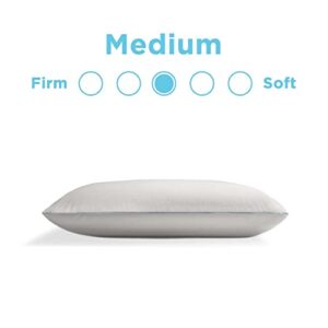 Tempur-Pedic TEMPUR-Adapt + Cooling 3-Inch King Mattress Topper Medium Luxury Premium Foam, Washable Cover, Medium Cooling Topper,White & TEMPUR-Cloud Breeze Dual Cooling Pillow, Queen, White