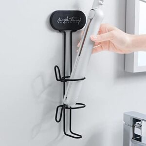 menolana Hair Curling Iron Holder Wall Mounted Self Adhesive, Hair Straighteners Rack Bathroom Curling Wands Flat Irons Organizer - Black