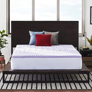 2'' memory foam egg crate mattress topper queen size ultra-soft 5 zones airflow increase maximize comfort technology lavender infused pressure points relief body weight distribute support