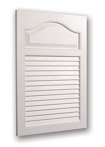 Jensen 615 Basic Louver Grained Wood Look Polystyrene Recessed Medicine Cabinet, White