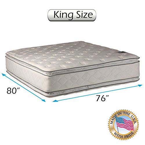 Serenity PillowTop (King Size) Eurotop Double-Sided Mattress Only - Sleep System with Enhanced Cushion Support, Fully Assembled, Orthopedic, Longlasting Comfort