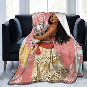 Moana Blanket Super Soft Flannel Lightweight Plush Cozy Sofa Throws Blankets 50"x40"