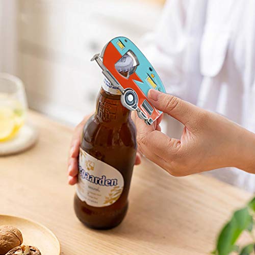 Bottle Opener Magnetic with Fridge Magnets Sticker,RV Camper Bottles Opener Caravan Bottle Beer Opener Unique Beer Gift Idea for Camper Lovers Cool Gadgets Outdoor Picnic Home Using