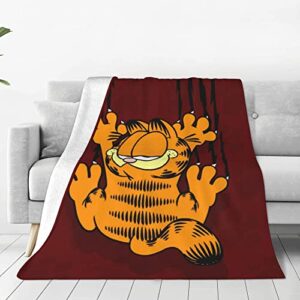 cartoon cat flannel throw blanket luxury warm blanket for sofa bed room decor car bed camping (g1, 40"x50")