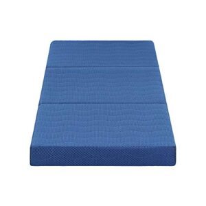 Sleeplace SVC04TM02O 4 inch Tri Folding Topper，Blue，Cot